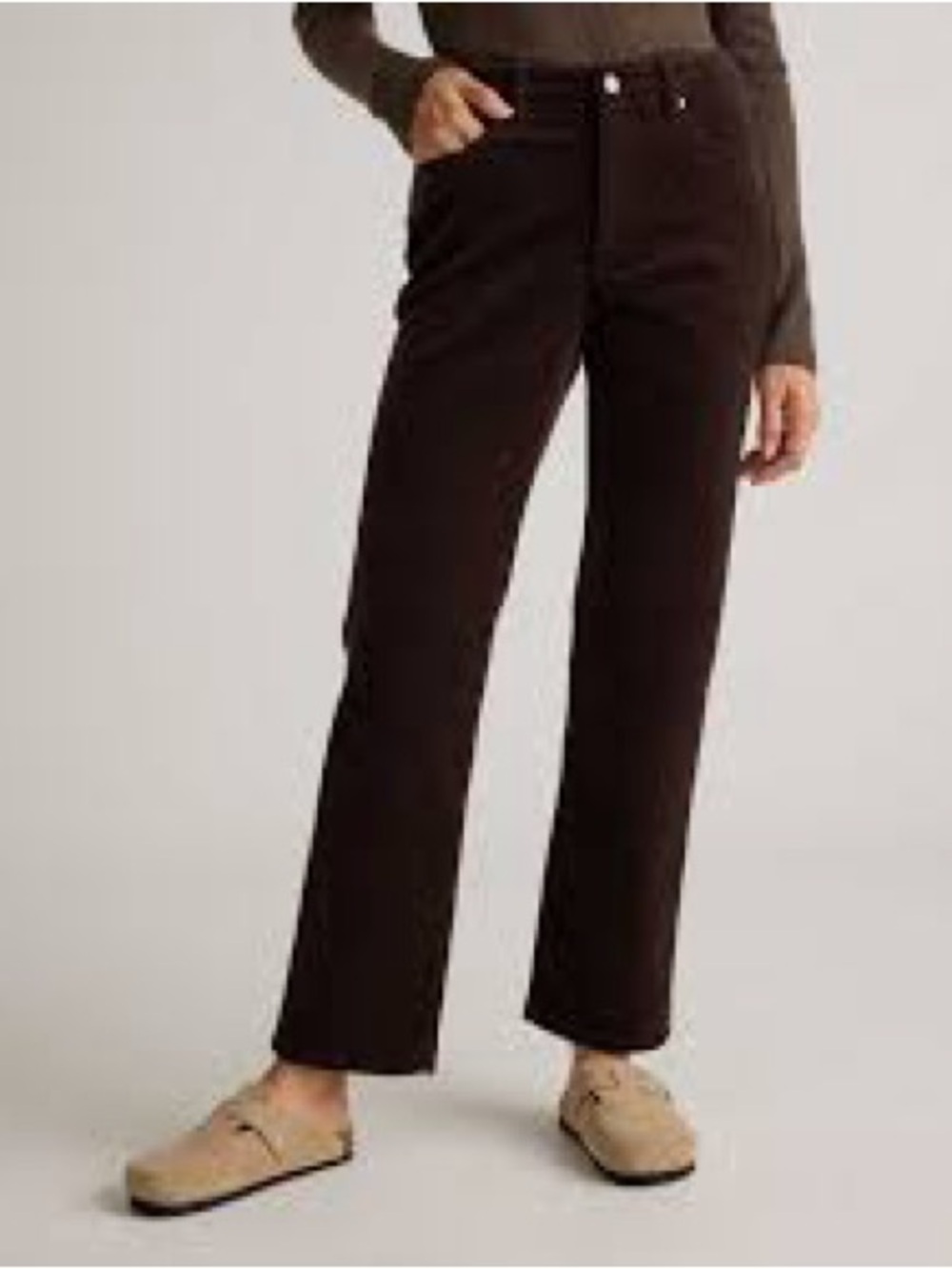 Everlane Corduroy Pants in Deep Brown